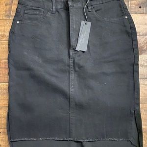 Black Denim Pencil Skirt- Large NWT